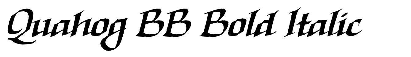 Quahog BB Bold Italic
